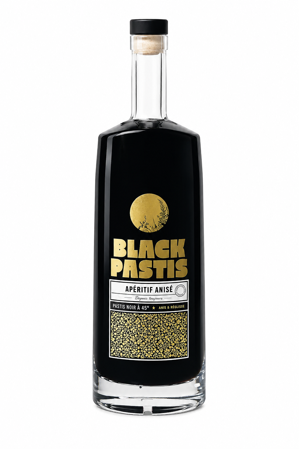 BLACK PASTIS ANISE QUAI SUD 45% 70CL